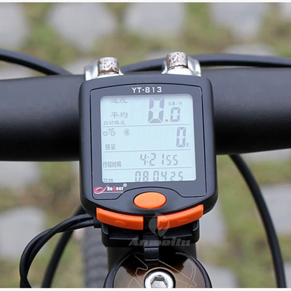 Cykelcomputer Fullskärm Bakgrundsbelysning 813 Cykelcomputer med Sensor för Utomhuskörning Cykling 813 Trådlös