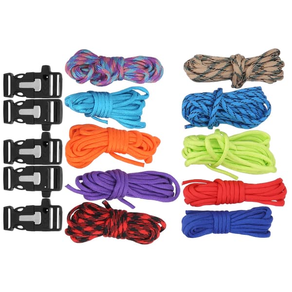 10st 3M/9.8FT Utomhus Camping 7-trådig Paracord Multifunktionellt Kraftigt Flätat Rep