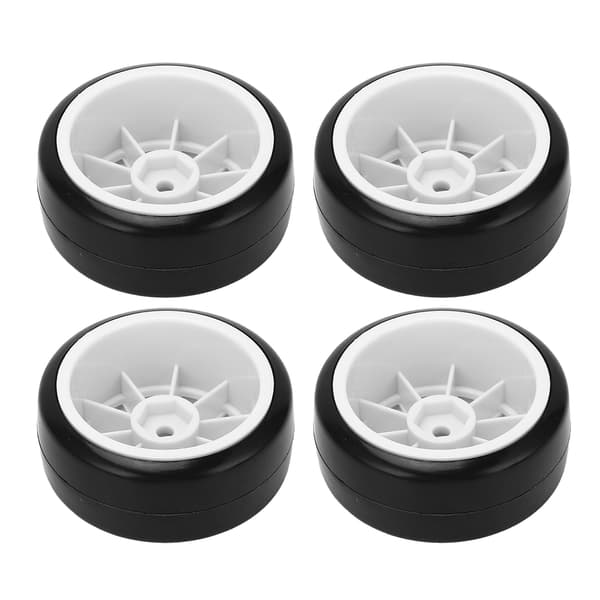 4 stk. RC Drift Dæk Hjul Gummi Plast Hårde Dæk til Biltilbehør 12mm Hex Sort