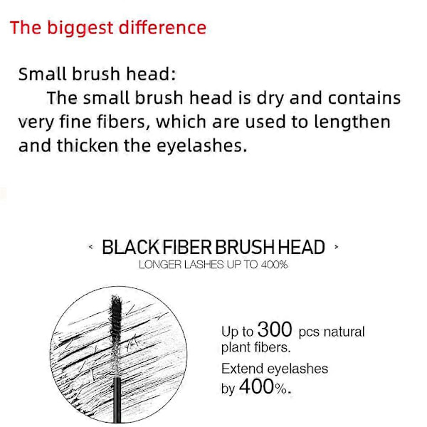 Double Head Mascara med Stor og Lille Børste, 2 i 1 (Pakke med 1)