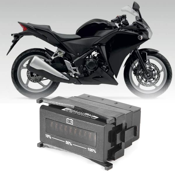 Batterikapacitetsindikator 10 Dele LED Bar Display til Golfvogne Motorcykel