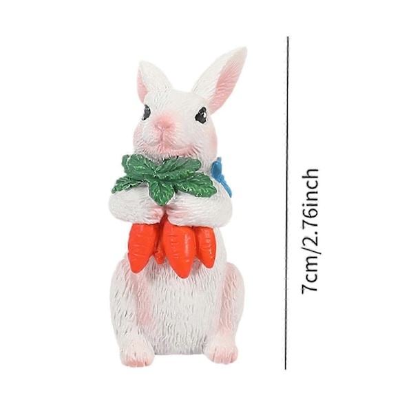 Påskhare Ornament med Morot Ägg Djurfigur för Inomhus Kontor Gräsmatta S med ägg med morot S