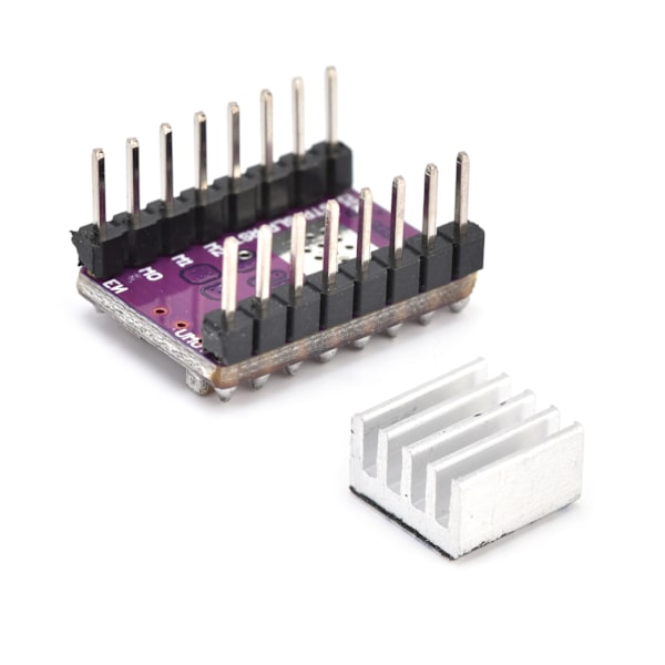StepStick stepmotor dykkermodul 3D-printertilbehør med køleplade DRV8825 DC 8,2‑45 V
