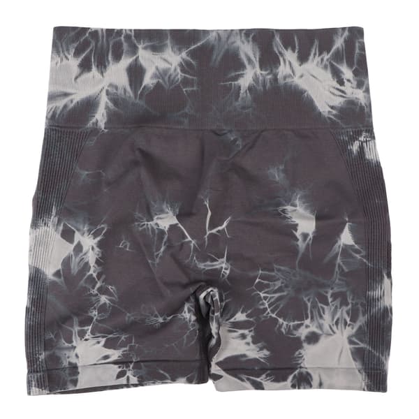 Yogashorts Højtaljede Grå Tie Dyeing Bløde Balde-løftende Yogashorts til Kvinder Løb S