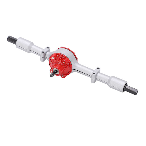 RC lastebil metall bakbroaksel erstatningstilbehør RC biloppgraderingsdeler for WPL D12Silver Red