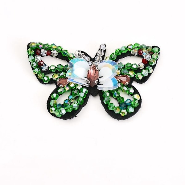 2 stk Krystal Rhinestone Applikation DIY Håndværk Dekoration Patches til Tæpper