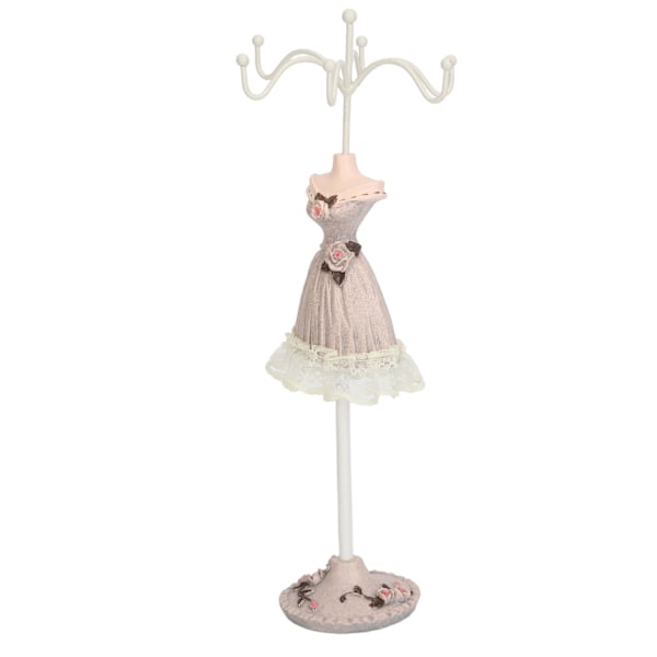 Mannekäng Klänning Smycken Display Stativ Modell Klänning Örhängen Halsband Smycken Organizer Dekorativ Smycken Dockhållare Typ 1
