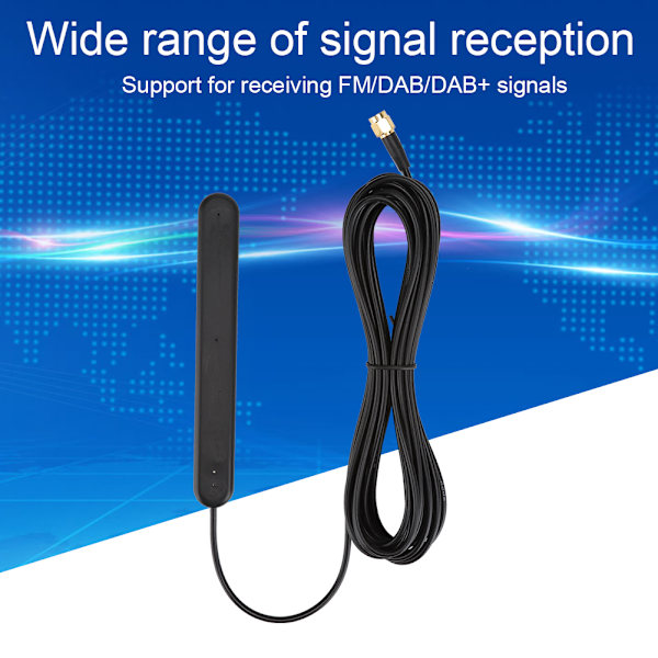 Fm DAb Digital Radio Antenne 5M SMA 20db 5v 15mA Liminstallasjon Antenne