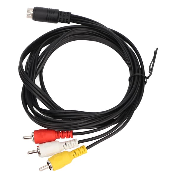 Mini DIN 10-ben til 3 RCA-kabel Han til Han Klart Signal Videoadapterkabel til TV-skærm Projektor 1,8 m