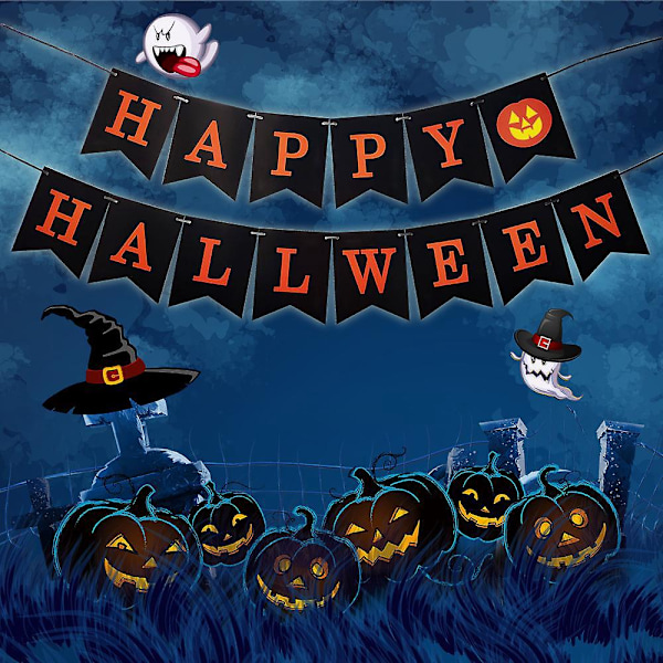 Halloween-kurpitsalippu - Ulko- ja sisätilojen kodin koristelu takan juhliin