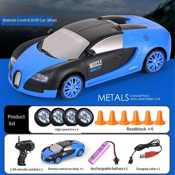 SC24A04 Fjernstyret driftbil, mini drift fjernstyret bil 1:24