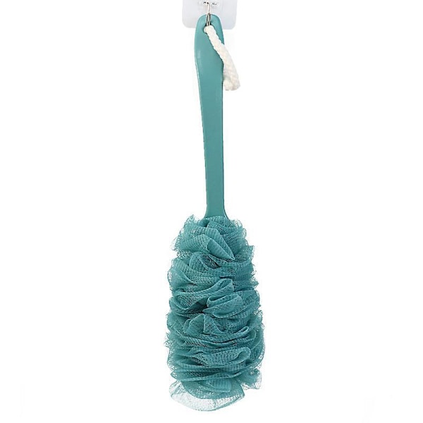 Shower Flower Back Brush - Long Handle, for Men and Women (Blue)