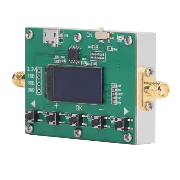 Digital dämpare 6G RF programmerbar modul 30DB steg 0.25DB organisk ljusemitterande diod display CNC-fodral