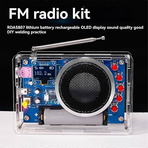 FM Radio DIY Elektronisk Sett Sveisepraksis Monteringsproduksjonssett
