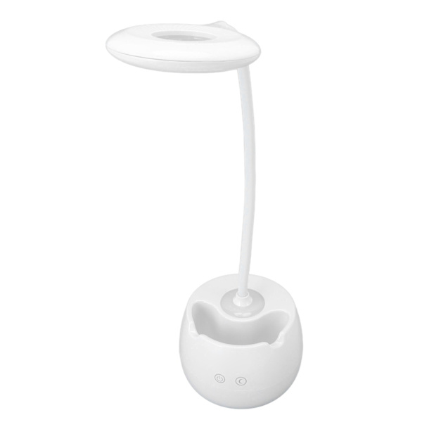 LED-pöytävalaisin, USB-ladattava, silmiä hoitava lukulamppu, 3 tilaa, kosketusohjaus, kynätelineellä kotiin ja toimistoon