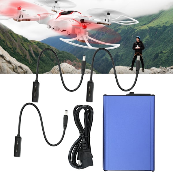 Batterilader Hurtiglading Drone Batterilader Passer til Hubsan Zino2 100‑240VUK Plugg