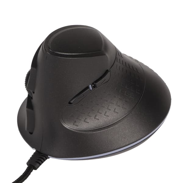 Vertikal mus 7 programmerbare knapper RGB 11 belysningstilstande Justerbar DPI Kablet ergonomisk vertikal mus til spilspiller Sort