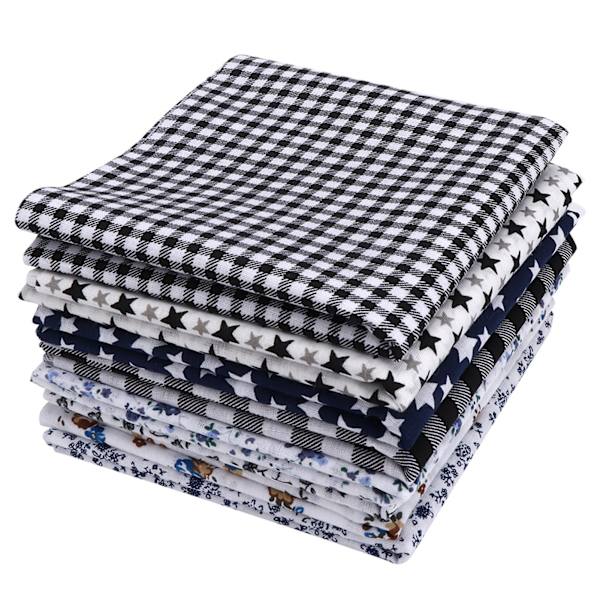 50x50cm 8 st Distinkt tryckt mönster bomullstygtyg DIY sömnad hantverksprojektmaterial