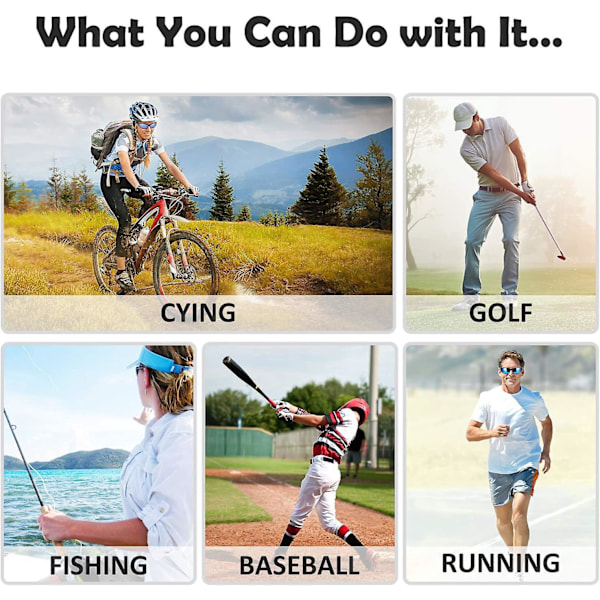 Polarisoidut UV400-aurinkolasit golfiin, kalastukseen, juoksuun ja pyöräilyyn