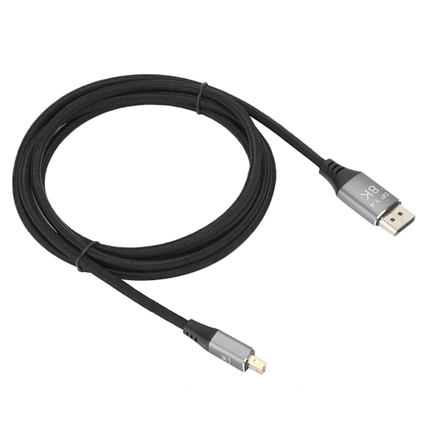 Version 1.4 Mini DP til DP-kabel - To-vejs gensidig konvertering til Displayport-linje 4K@144Hz HD-kabel til computere, tv'er, projektorer, skærme 2 meter