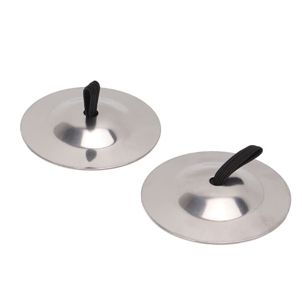 2 st Finger Cymbaler Ren Koppar Slitstark Lättgrepp Fingerklocka för Dansfest Högtid Silver