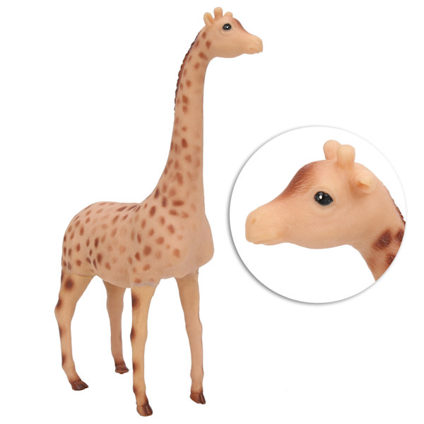 Simulerad Giraff Modell Barn Söta Djur Figur Leksak Hem Dekoration Födelsedagspresent Mjuk Plast Giraff