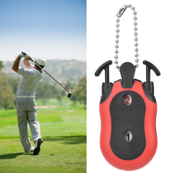 Kannettava golflaukun muotoinen golfpistelaskurin harjoitusharjoitustarvike (punainen)