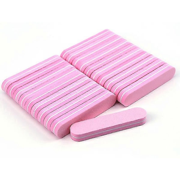Nytt 20-pack Mini Nagelfil Polering Sandpapper Tvättbar Nagelbehandling Buffning Dubbelsidigt Papperssand Nagelkonst Pedikyr Och Manikyr