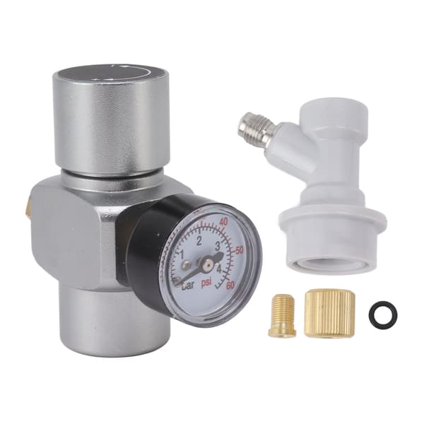 Vandtryksreducerende ventil 0-60PSI Rustfrit stål trykregulator Multifunktionel slangetrykregulator til hjemmebrygning