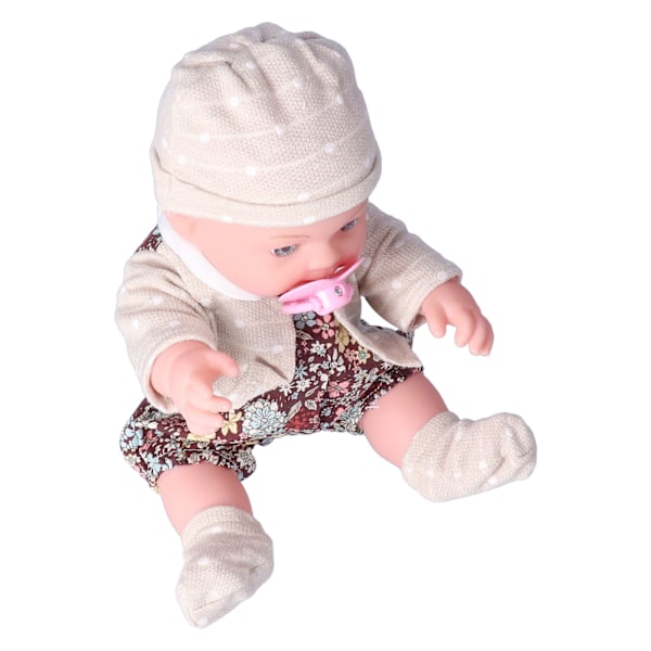 Realistisk Reborn Baby Doll Fashion 12in Tvättbar Vit Flicka Mjuk Kropp Leksak för Barn FödelsedagspresentQ12G-001C-026 Brun