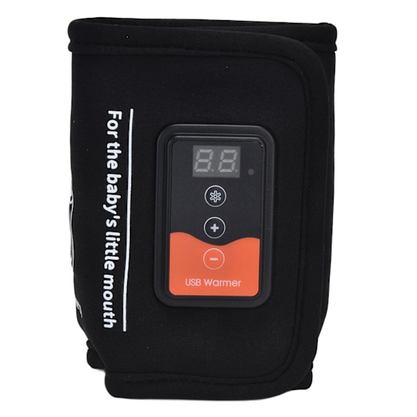 Mjölkvarmare USB Multifunktionell Justerbar LCD Intelligent Kontroll Bärbar Flaskvärmare för Hem Resa Svart Typ C USB Med Temperaturregulator