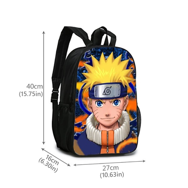 Anime Characters Ryggsekk Reisevesker Dobbeltsidig skoleveske Justerbar ryggsekk Stilig lett bokveske for utendørs fotturer 16 tommer