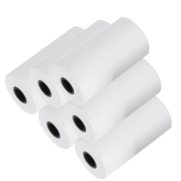 6 rullar 57x30 mm termiskt kvittopapper professionellt utskriftstillbehör för liten skrivare
