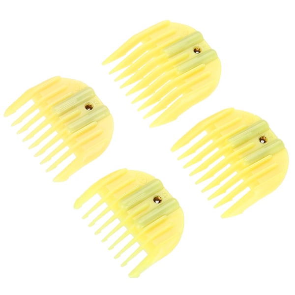 4 st/set Gränskam Hårklippning Trimmer Clipper Fäste Guide Frisör Styling Verktyg Set Gul