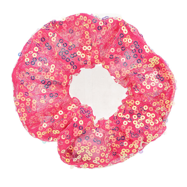 5 st LED paljetterade Scrunchies Lighting Glow Portable Elastics Hårband Scrunchy för jul Mörkröd