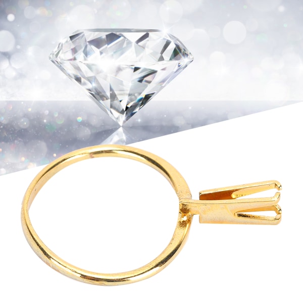 Profesjonell diamantholder edelstener Spring Prong Claw Ring Smykker Display Tilbehør Gul (lang)