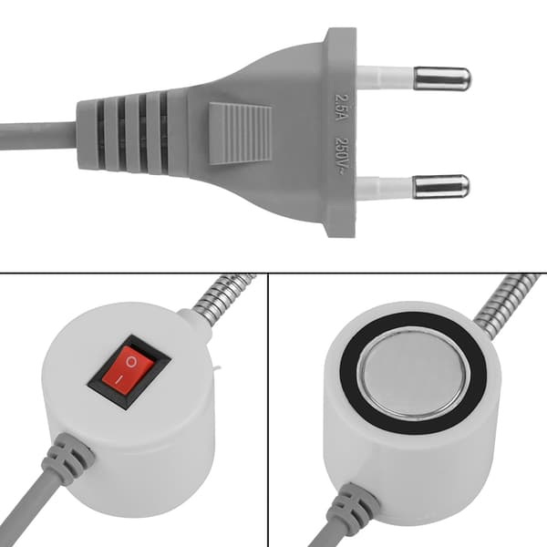 Justerbar magnetisk base LED-lys for symaskin - EU-plugg (110V-220V)