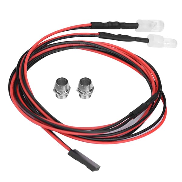 2 stk. 5 mm frontlykter RC-tilbehør LED-lys for 1/10 modell driftbil (12# rødt lys)