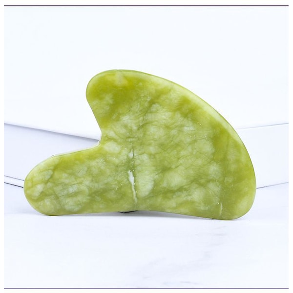 Grønn Jade Gua Sha-brett for fullkroppsavslapping - Naturlig dypvevs massasjeverktøy for triggerpunktsbehandling