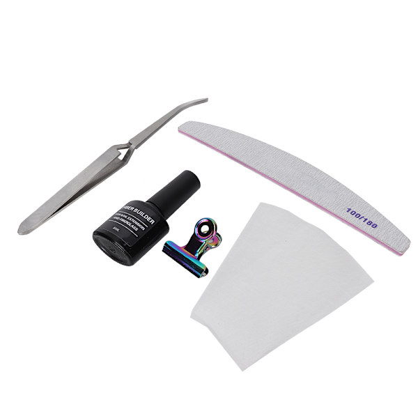 Nagelförlängning Fiberglas Gel Snabb Förlängning Formning Glasfiber Manikyr Verktyg Set 5st
