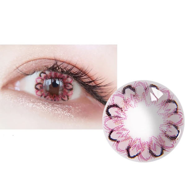 14,5 mm kontaktlinser kontaktlinse øyetilbehør Årlig fargelinse 0 grader (rosa)