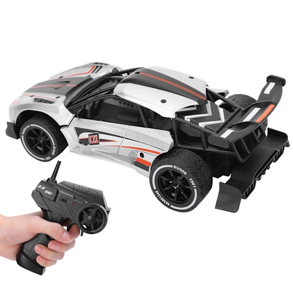 1/16 2.4G metalliseos High Speed ​​Drifting Langattomat Lelut Kilpakaukosäädin Auto 8003 hopea