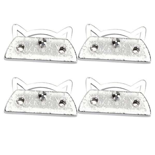 4 Set Metall Dekorativt Spänne Katt Klämma Stopper Läder Varor Bagage Jeans DIY TillbehörSilver B01-51-52059