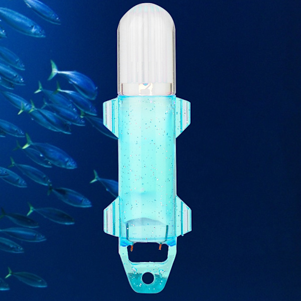 Mini vanntett LED Fish Lure Undervannsfiskelys Attraktiv blinkende lampe (blå)