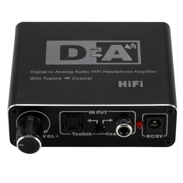 DAC-konverter Digital Optisk Koaksial Lydkonverter To-vejs Switch Lydadapter