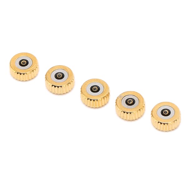 5 st klockkronreservdelar Stålplatt kvarts mekanisk klockhuvudbytesaccessoar Guld 6,5 mm / 0,26 tum