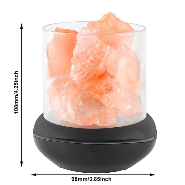 Saltkrystallampe Natlys USB Aroma Diffuser Saltlampe Farverig Saltkrystallampe Duftoliediffuser til Kontor Yoga Soveværelse