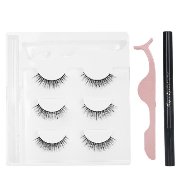 Itseliimautuva rajausväri nestemäinen rajausväri tekoripset pinsetit meikkityökalusetti E29 vihreä laatikko