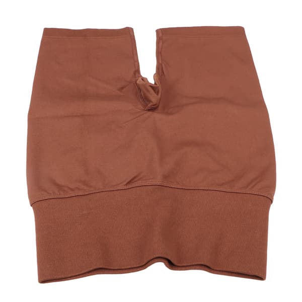 Yogashorts Bukser Høj Talje Hurtigtørrende Elastiske Bløde Åndbare Kaffe Cykelshorts til Kvinder M