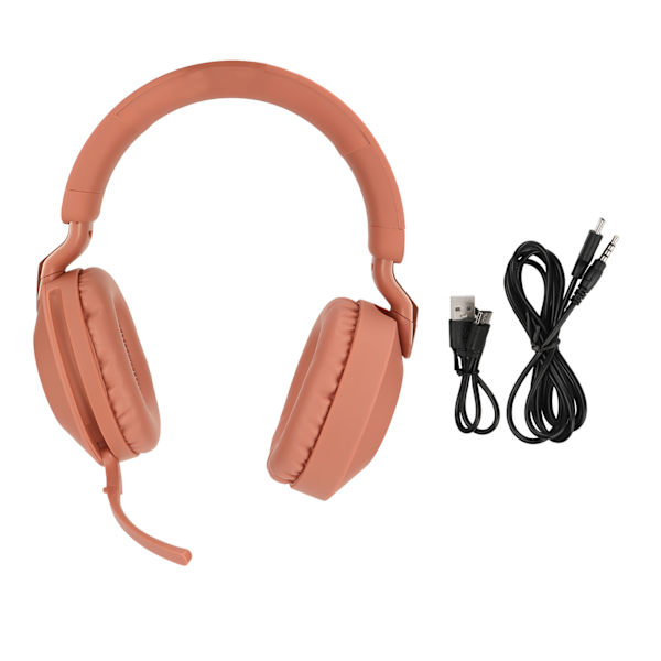 Bluetooth-pelikuulokkeet, taitettava Type-C-liitäntä, langaton Bluetooth 5.1, langallinen kaksoismoodi, stereokuulokkeet mikrofonilla, punainen
